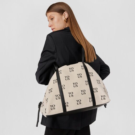 ベージュのラージショッピングバッグ TOUS TO-US