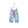 Girl's tie-dye cotton joggers in Casual blue
