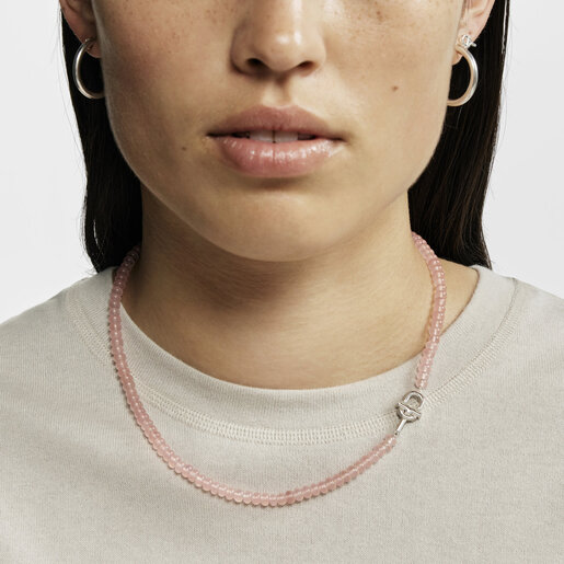 Silver Necklace with treated chalcedony TOUS MANIFESTO
