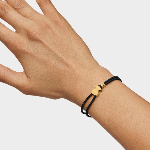 ブラックの伸縮性ブレスレット Sweet Dolls