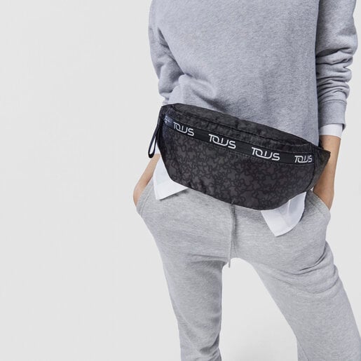 Black-gray Kaos Mini Sport Belt bag