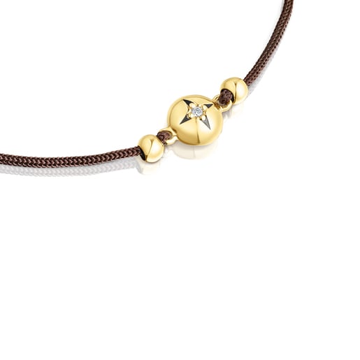 Cord and gold Magic Nature Bracelet with diamonds | TOUS