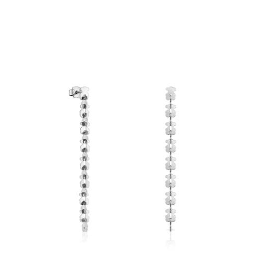 スティールにベアモチーフをあしらったロングピアス TOUS Carrusel