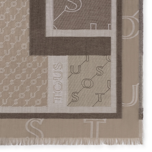 Fulard Script Soft Jacquard marró