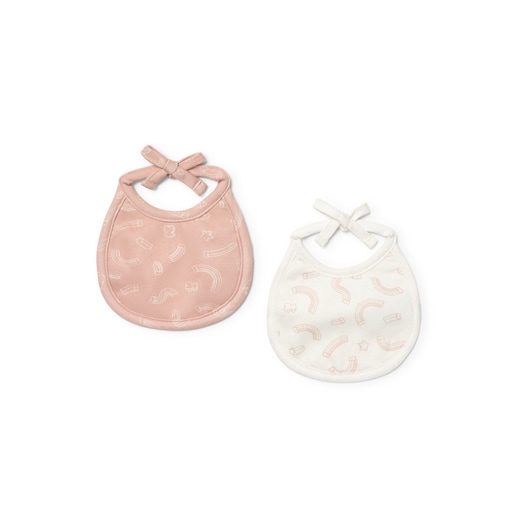 Baby bib set in Arc pink