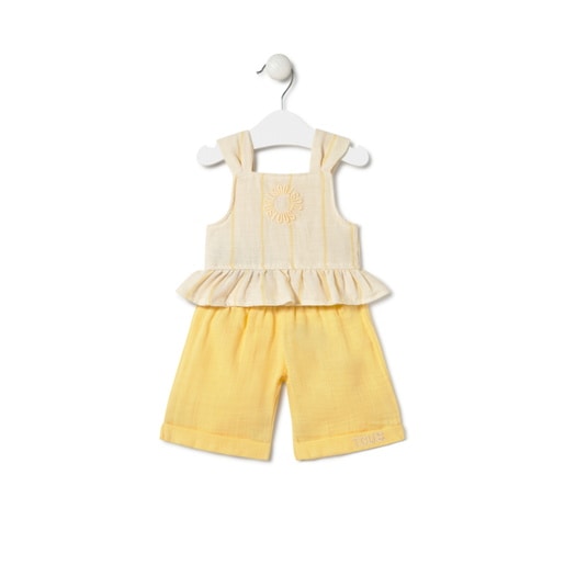 Tous - Baby GirlS Outfit In Classic Yellow - Textil