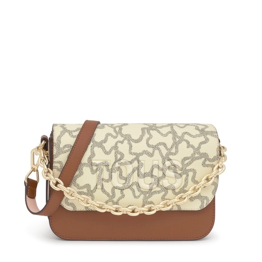 Medium camel beige chain Crossbody bag Kaos Icon