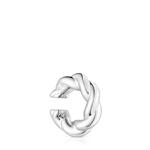 XL silver Twisted Earcuff | TOUS