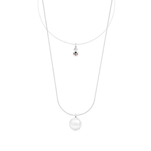Mama-girl medallion Necklace set