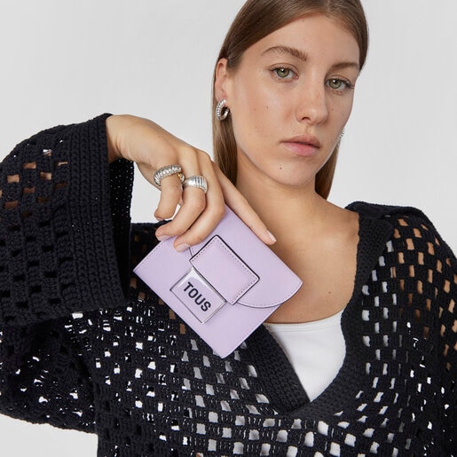 Mauve TOUS Sylvia Flap Card wallet