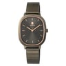 Reloj Heritage Brick de acero IP gris/rosado