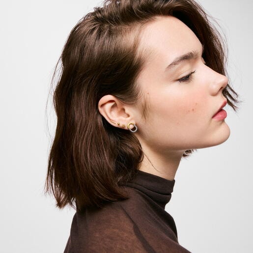 Steel and 14kt gold Earrings TOUS Unlock