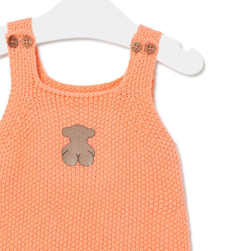 Baby romper in Orange Knitting