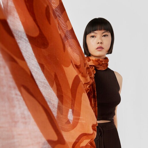Orange modal Kaos Mini Evolution Foulard