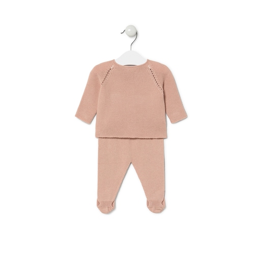 Tricot baby outfit in pink
