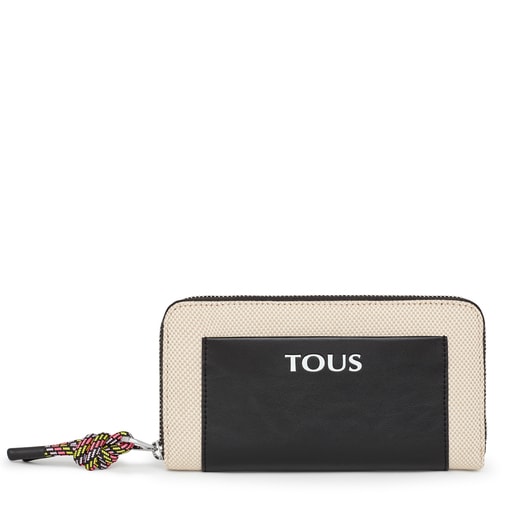 Portefeuille TOUS Empire Cotton moyen beige