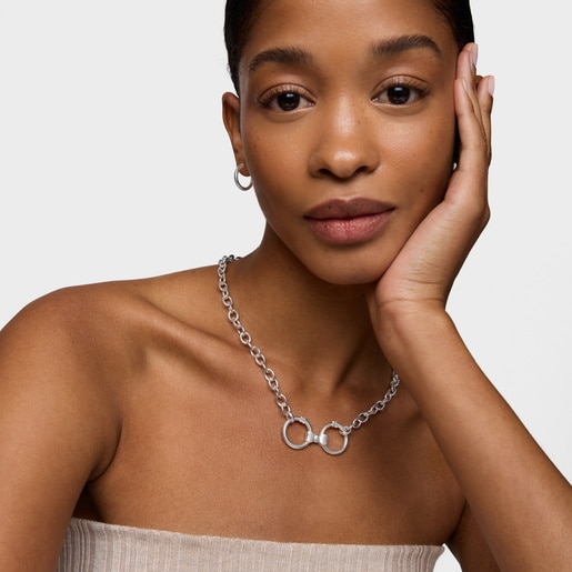 15 mm silver bow Pendant TOUS Ribbon