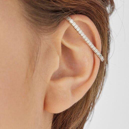 Silver Straight bar Earcuff