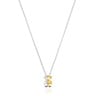 Short two-tone small bear Double necklace My Other Half