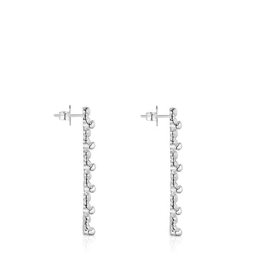 Long silver earrings with bear motifs Bold Bear | TOUS