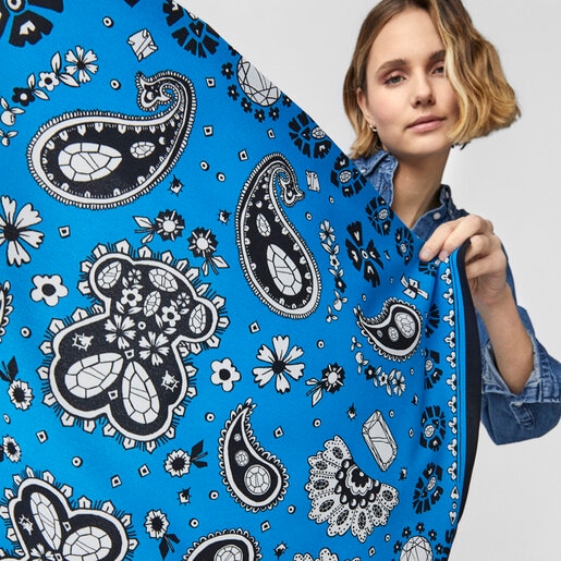 Foulard bandana TOUS Gems bleu