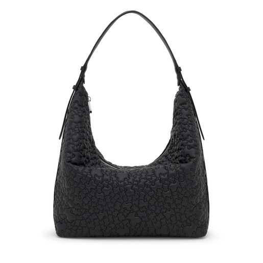 Bolso de hombro grande negro TOUS Puffy bear