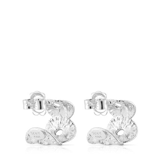 Silver Wicker Earrings with motifs