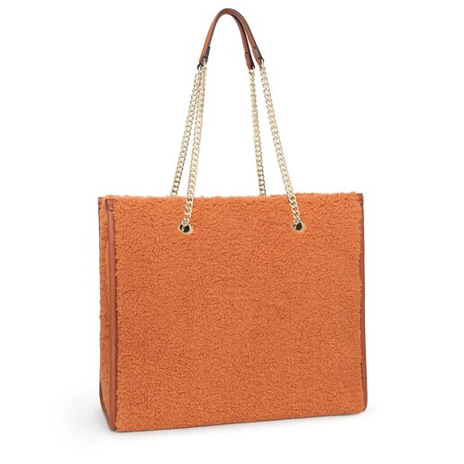 Large russet Amaya Warm Shopping bag