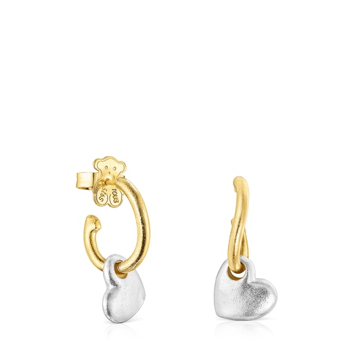 Boucles d’oreilles Luah cœur bicolores