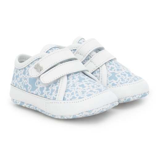 Kaos Mini Run baby canvas sport shoes in sky blue