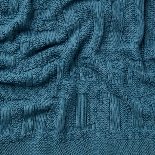 Baby blanket in Nilo TOUS logo blue