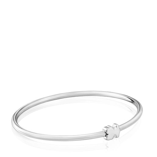 Bracciale rigido in argento con charm a orsetto Sweet Dolls