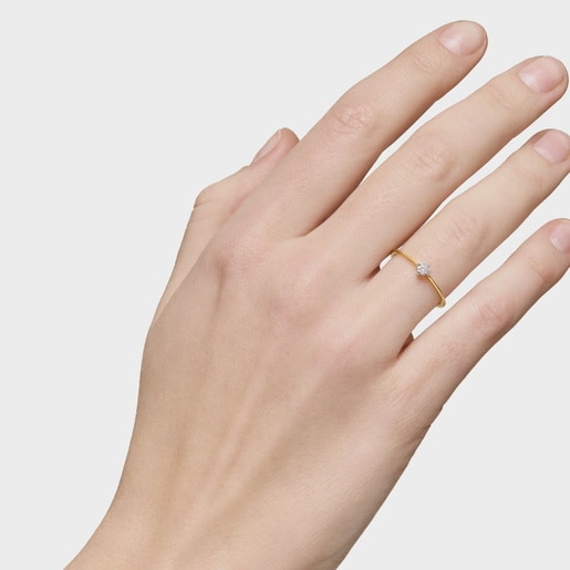 Gold TOUS Brillants Ring with 0,10ct Diamond