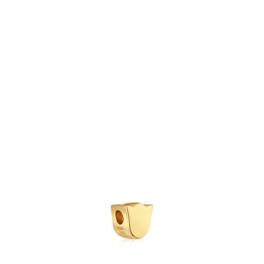 Charm TOUS 1950 tulipa con baño de oro 18 kt sobre plata y tsavoritas