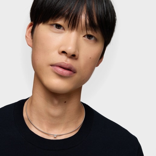 7 mm silver letter R Charm TOUS Mesh Tube