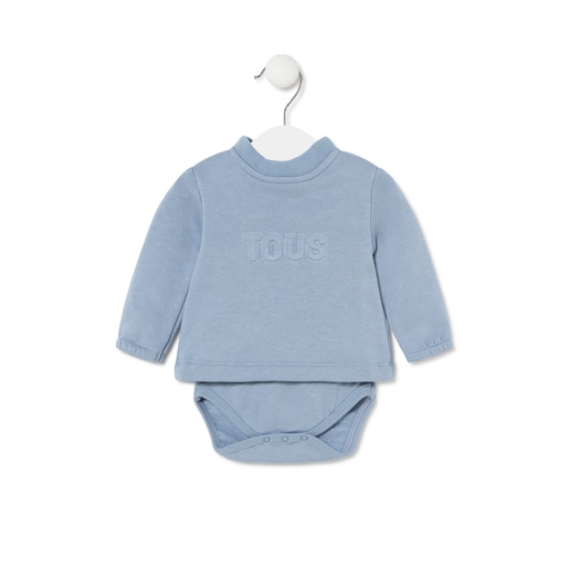 Baby body with t-shirt in Classic blue