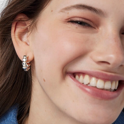 Silver Mini Icons Heart Earrings