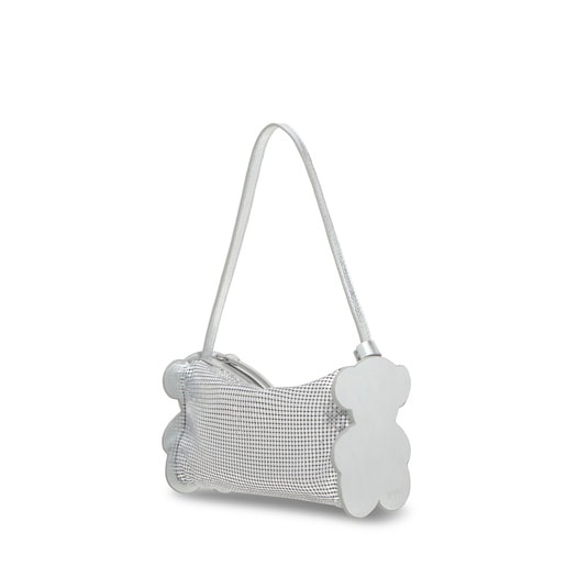 Sac à bandoulière argenté TOUS Salsi