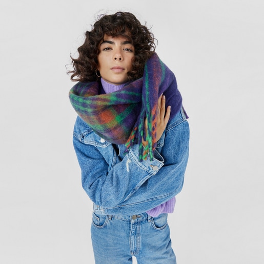 パープルのマフラー TOUS Olympe Check