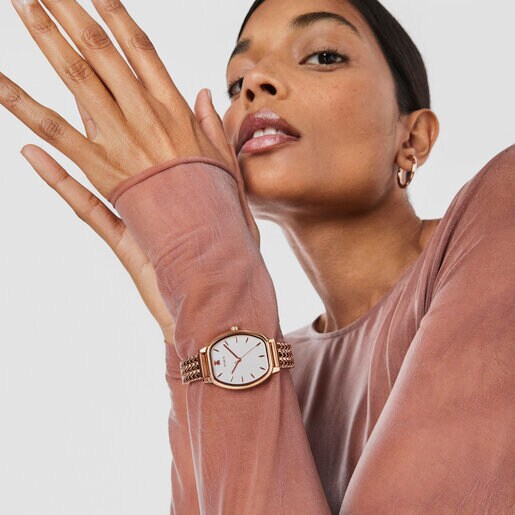 Rose IP Steel Osier Watch