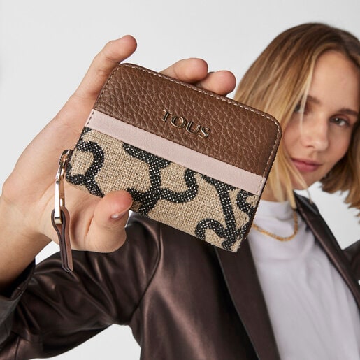 Кошелек Elice New коричневого и розового цветов