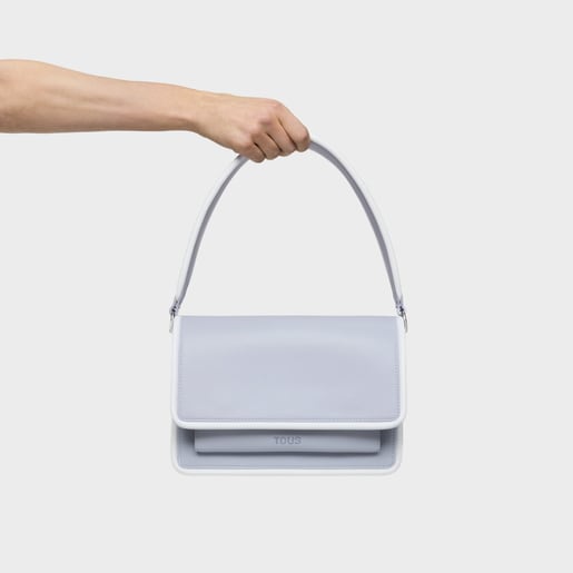 Medium grayish blue Crossbody bag TOUS Audree Pipings