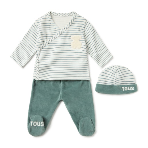 Newborn baby set in Classic green