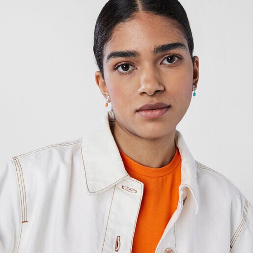 ピアス  Oceaan  くま  ガラス　シルバー925　　