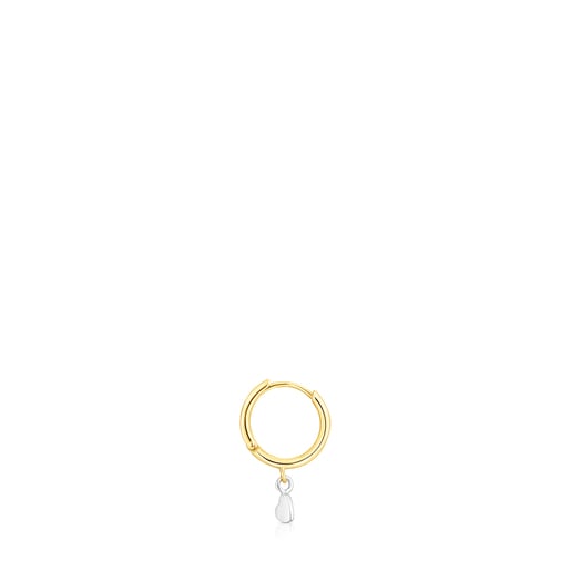 Boucle d’oreille anneau avec motif cœur TOUS Basics en or