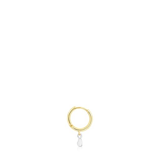 Gold TOUS Basics Hoop earring with heart motif