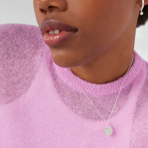 תליון מדליה במעטפת דובים קטנים מכסף סטרלינג