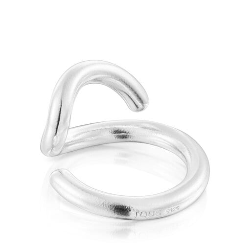 Anillo abierto de plata Bent