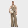 Clutch bandolera de piel beige TOUS Cloud