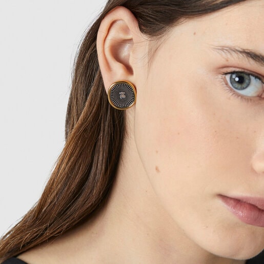 Two-tone Oursin Earrings